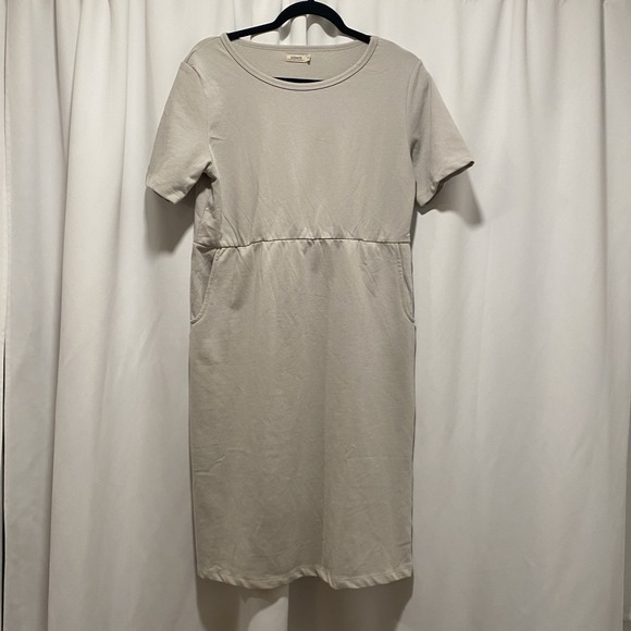 Dresses & Skirts - Inherit Clothing Company Women's Dress Size XL Beige T-Shirt Pocket MIDI‎ Casual